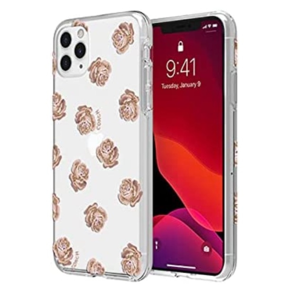 Coach Protective Case for iPhone 11 Pro Max (Clear/Pink/Glitter❤️❤️❤️